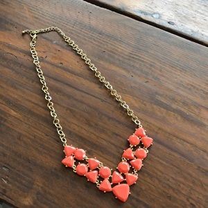 Bauble Bar Coral Stone Statement Bib Necklace